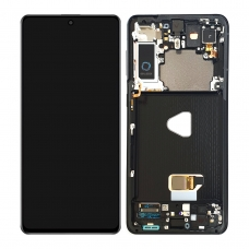 *Pantalla Samsung Galaxy S21 Plus 5G G996 Negra con Marco Completa Original SERVICE PACK