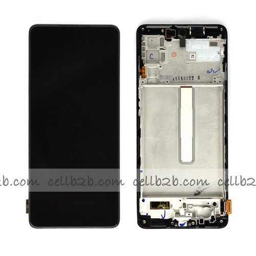 *Pantalla Samsung M52 5G M526 Negra Completa Original SERVICE PACK (Asmbld)