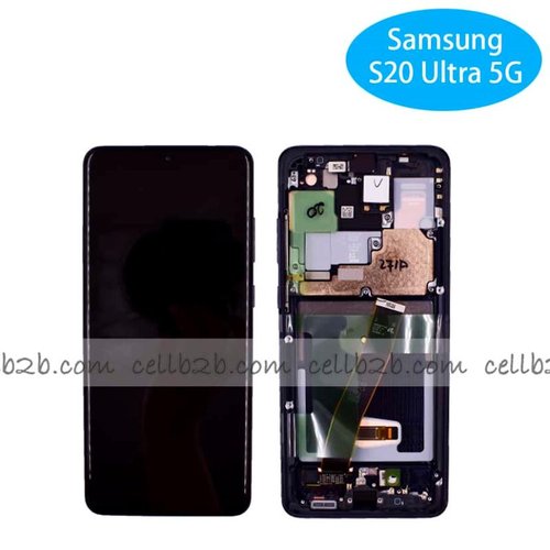 *Pantalla Samsung SM-G988F GALAXY S20 Ultra 5G Blanco con Marco Original Completa (SIN CAMARA FRONTAL)) SERVICE PACK