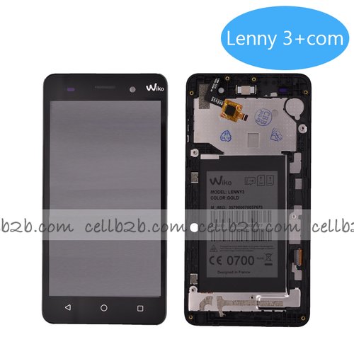 Pantalla Wiko Lenny 3 Negra Con Marco Completa Tactil+LCD