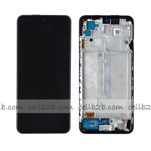 *Pantalla Xiaomi Redmi Note 10 4G / Redmi Note 10S 4G Negra CON Marco SERVICE PACK