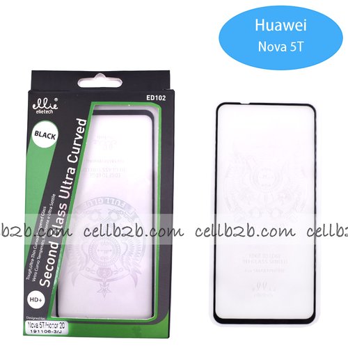 ED102 Protector Cristal para Huawei Nova 5T/ Honor 20 Full Glue Completo Negro
