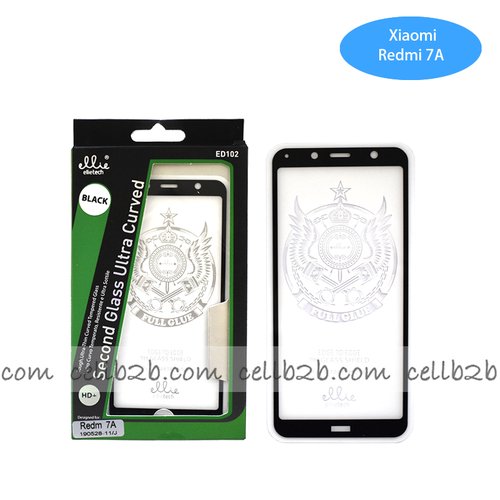 ED102 Protector Cristal para Xiaomi Redmi 7A Completo Negro Full Glue