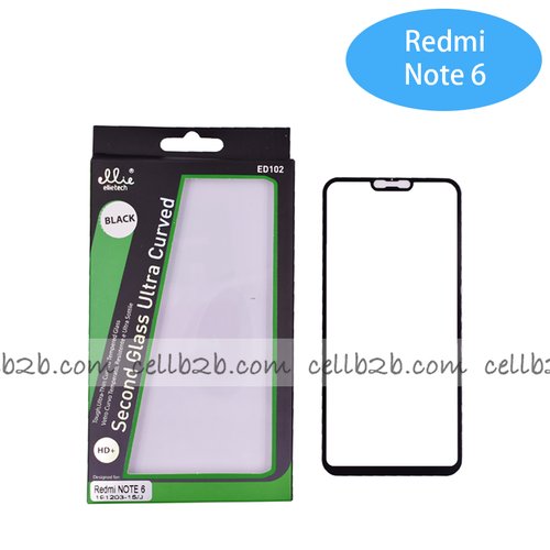 ED102 Protector Cristal para Xiaomi Redmi Note 6 Full Glue Completo Negro