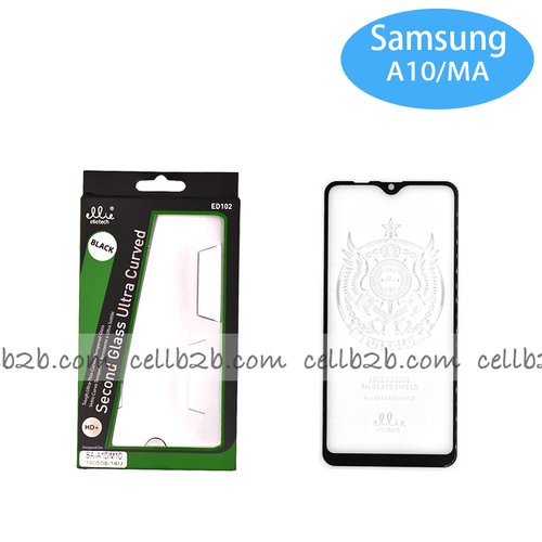 ED102 Protector Cristal para Samsung A10/ M10/ M20 Completo Full Glue Negro