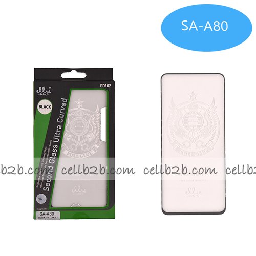 ED102 Protector Cristal para Samsung A80 Completo Full Glue Negro