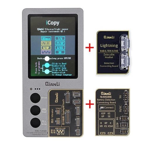 QianLi iCopy Plus 2.2 Instrumento de Reparacion Vibrador Sensor Luz Color I Prueba de la Bateria para iPhone 7G ~ 11 Pro Max