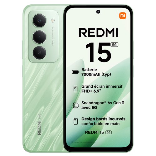 *Móvil Xiaomi Redmi 15 5G 4+128GB Verde