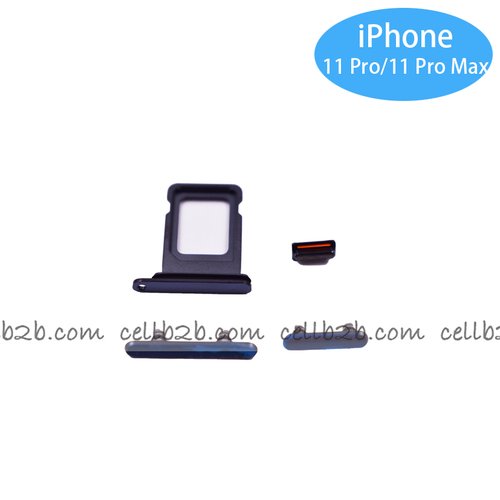 Set 4 Piezas Porta-SIM + Teclado de Volumen, Encendido y Boton Vibración para iPhone 11 Pro / iPhone 11 Pro Max Verde