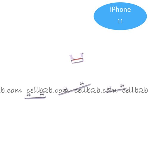 Set de Botones Lateral para iPhone 11 Blanco