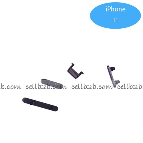 Set de Botones Lateral SIM para iPhone 11 Negro