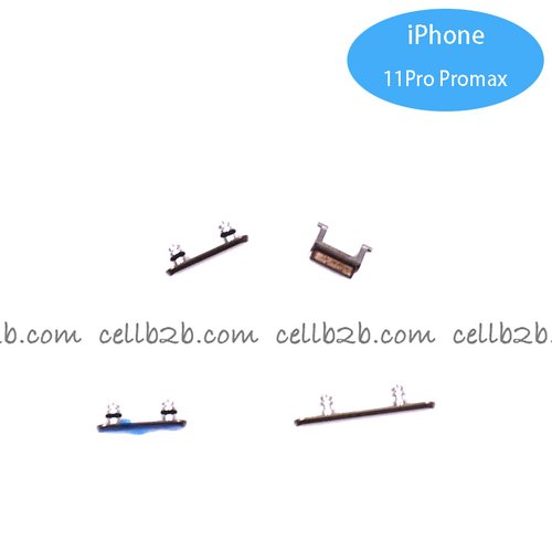 Set de Botones Lateral para iPhone 11 Pro Max Dorado