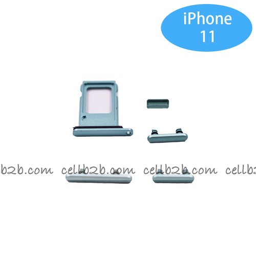 Set de Botones Lateral + Bandeja de SIM para iPhone 11 Verde