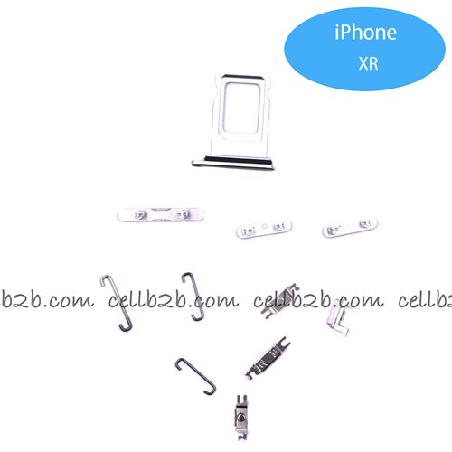 Set de Botones Lateral + Bandeja de SIM para iPhone XR Blanco