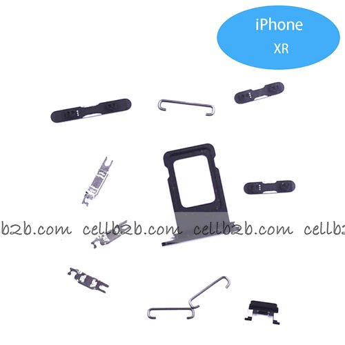 Set de Botones Lateral + Bandeja de SIM para iPhone XR Negro