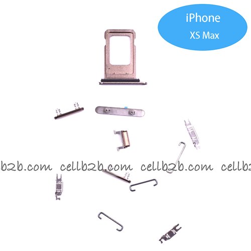 Set de Botones Lateral + Bandeja de SIM para iPhone Xs Max Dorado