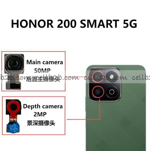 Cámara Trasera 108MP para Honor X7B / X8B / 90 Smart / X7C / 200 Lite / 400 Lite