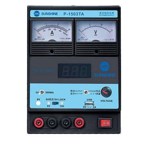 SUNSHINE P-1503TA 110/240V Fuente de Alimentación Analógica DC para Cellular