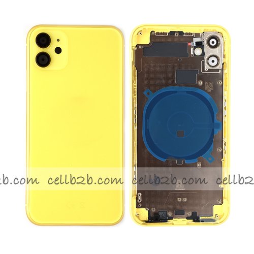 Tapa Chasis Con Bandeja iPhone 11 Amarillo Sin Recambios