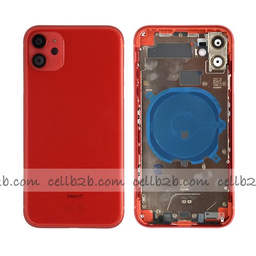 Tapa Chasis Con Bandeja iPhone 11 Rojo Sin Recambios