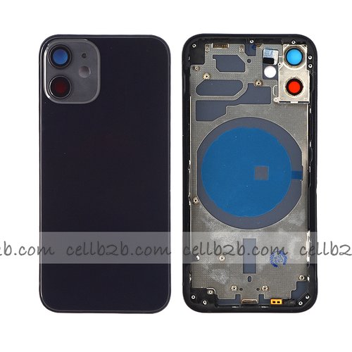 Tapa Chasis Con Bandeja iPhone 12 Mini Negra sin Recambios