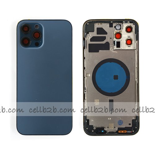 Tapa Chasis Con Bandeja iPhone 12 Pro Max Azul sin Recambios Material Original