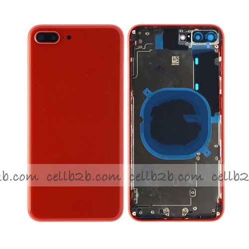 Tapa Chasis Con Bandeja iPhone 8 Plus Rojo Sin Recambios