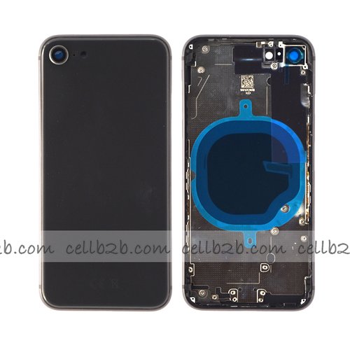 Tapa Chasis Con Bandeja iPhone SE 2020 Negra sin Recambios