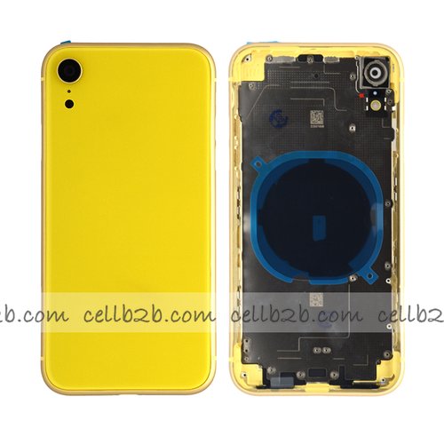Tapa Chasis Con Bandeja iPhone XR Amarillo Sin Recambios