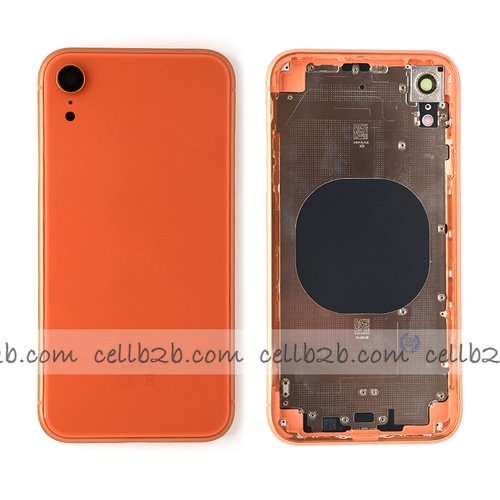 Tapa Chasis Con Bandeja iPhone XR Naranja Sin Recambios