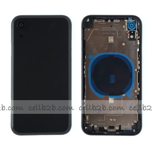 Tapa Chasis Con Bandeja iPhone XR Negro Sin Recambios
