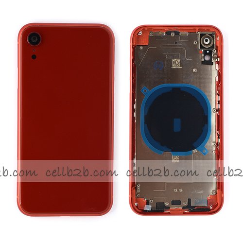 Tapa Chasis Con Bandeja iPhone XR Rojo Sin Recambios