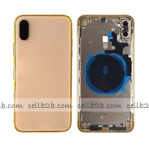 Tapa Chasis Con Bandeja iPhone XS Max Dorado Sin Recambios