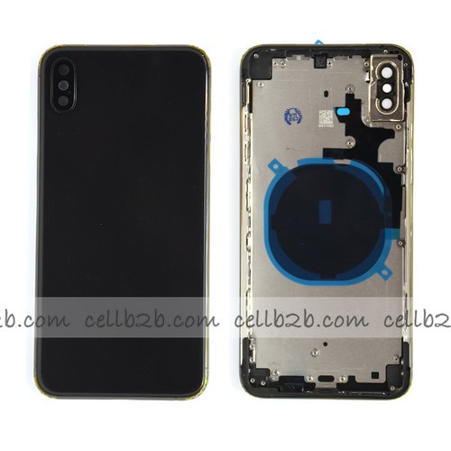 Tapa Chasis Con Bandeja iPhone XS Max Negro Sin Recambios
