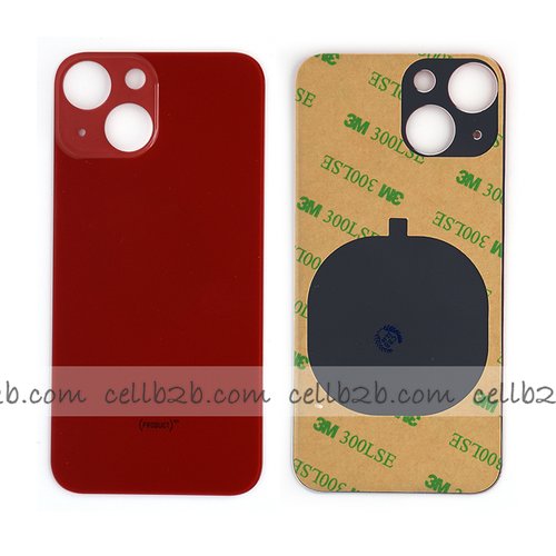 Tapa Trasera Cristal para iPhone 13 Mini Roja