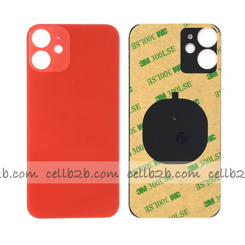 Tapa Trasera Cristal para iPhone 12 Mini Roja