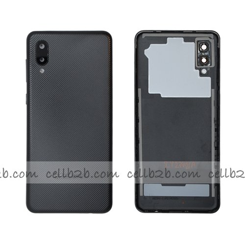 Tapa Trasera para Samsung A02 A022F Negro CON LENTE
