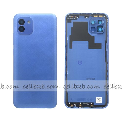 Tapa Trasera Samsung A03 A035G Azul CON LENTE