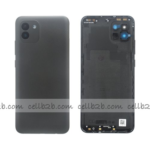 Tapa Trasera Samsung A03 A035G Negra CON LENTE