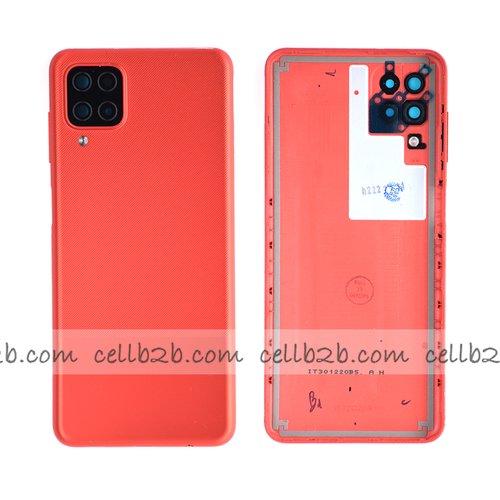 Tapa Trasera Samsung A12 A125F Rojo CON LENTE