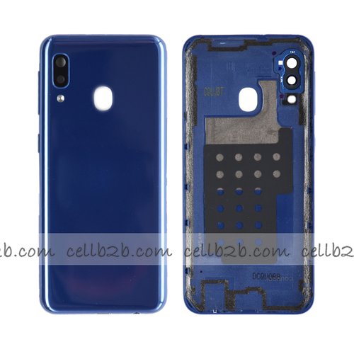 Tapa Trasera Samsung A20E A202F Azul CON LENTE