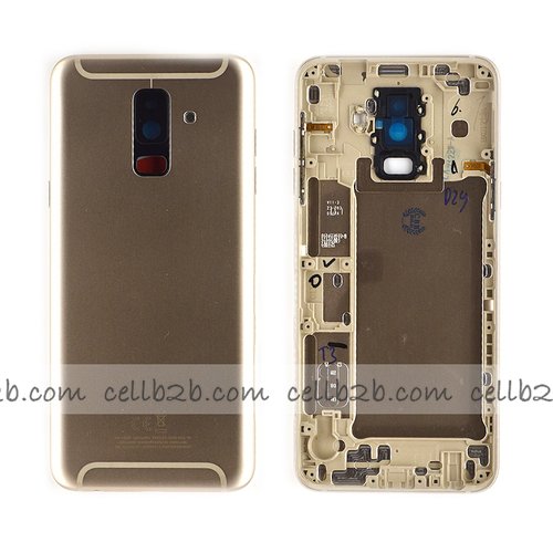 Tapa Trasera Samsung A6 Plus/ A605F Dorada ORI CON LENTE