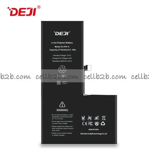 DEJI Batería para iPhone X Capacidad Estándar 2716mAh