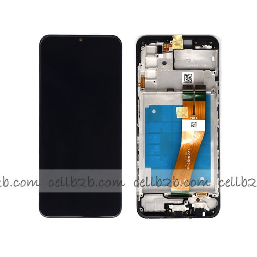 *Pantalla Samsung GALAXY A03S A037F Negra CON MARCO Original LCD+Táctil SERVICE PACK