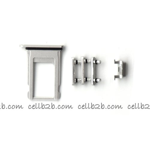 Set de Botones Lateral + Bandeja de SIM para iPhone 8 Plus Blanco