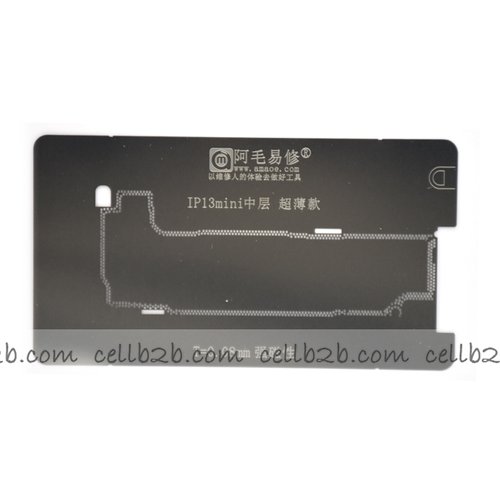 AMAOE 0.08MM Plandilla De Reballing BGA De Capa Media para iPhone 13 Mini