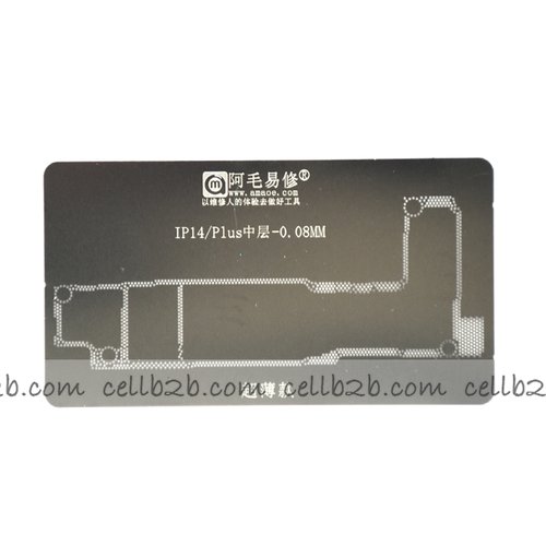 AMAOE 0.08MM Plandilla De Reballing BGA De Capa Media para iPhone 13 Pro Max