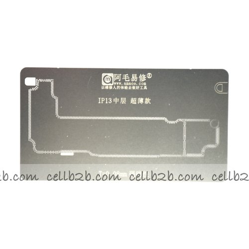 AMAOE 0.08MM Plandilla De Reballing BGA De Capa Media para iPhone 13