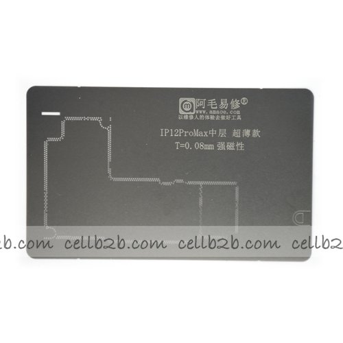 AMAOE 0.08MM Plandilla De Reballing BGA De Capa Media para iPhone 12 Pro Max
