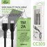 Ellietech CC303 Cable de Dato Tipo C 2A 1M - 1
